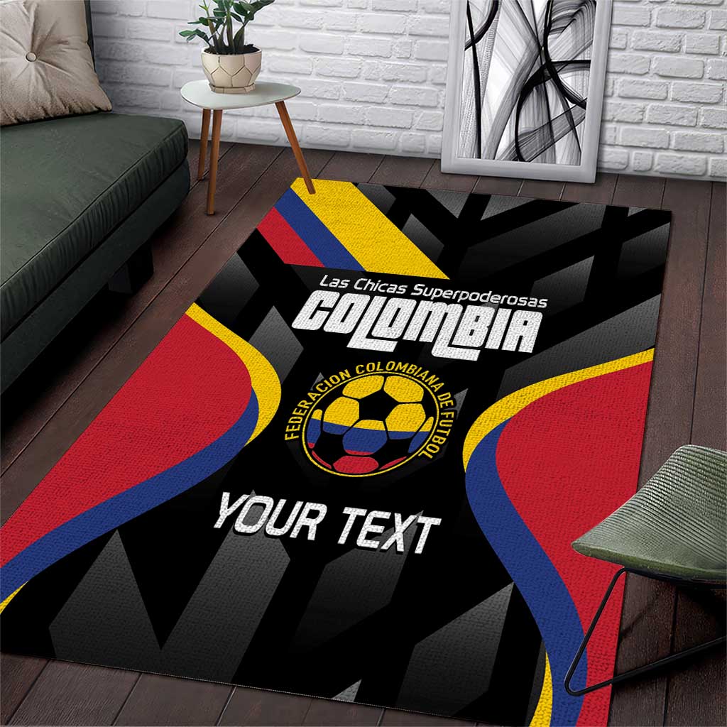Custom Colombia Football Area Rug Vamos Las Chicas Superpoderosas - Wonder Print Shop