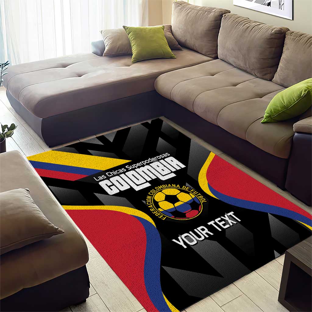 Custom Colombia Football Area Rug Vamos Las Chicas Superpoderosas - Wonder Print Shop