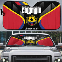 Custom Colombia Football Auto Sun Shade Vamos Las Chicas Superpoderosas - Wonder Print Shop