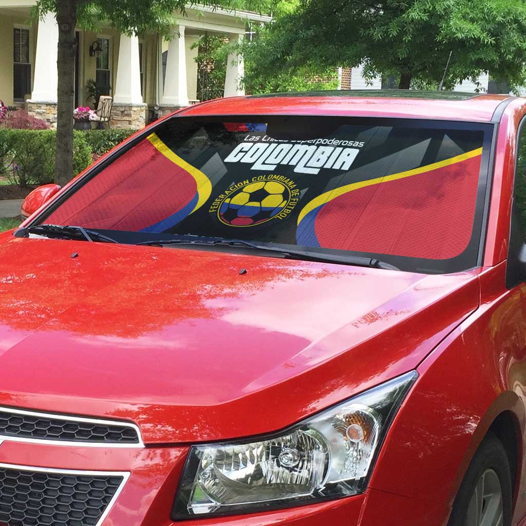 Custom Colombia Football Auto Sun Shade Vamos Las Chicas Superpoderosas - Wonder Print Shop