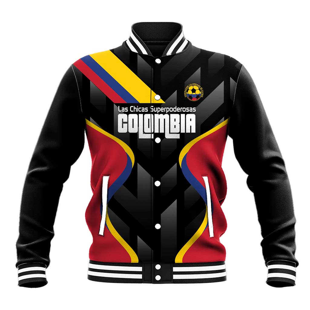 Custom Colombia Football Baseball Jacket Vamos Las Chicas Superpoderosas - Wonder Print Shop