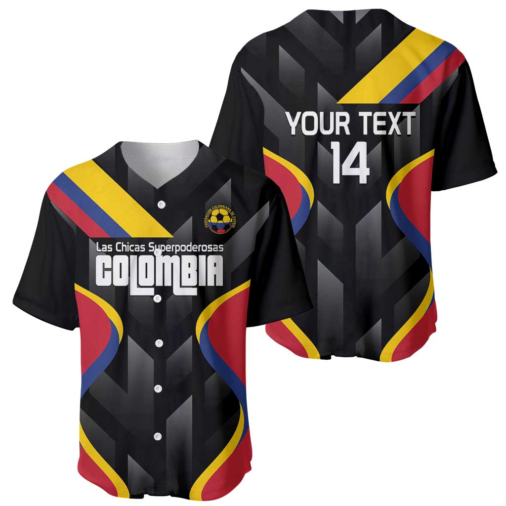 Custom Colombia Football Baseball Jersey Vamos Las Chicas Superpoderosas - Wonder Print Shop