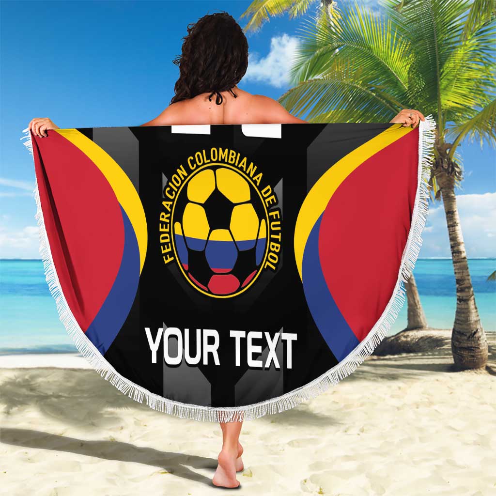 Custom Colombia Football Beach Blanket Vamos Las Chicas Superpoderosas - Wonder Print Shop