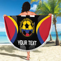 Custom Colombia Football Beach Blanket Vamos Las Chicas Superpoderosas - Wonder Print Shop