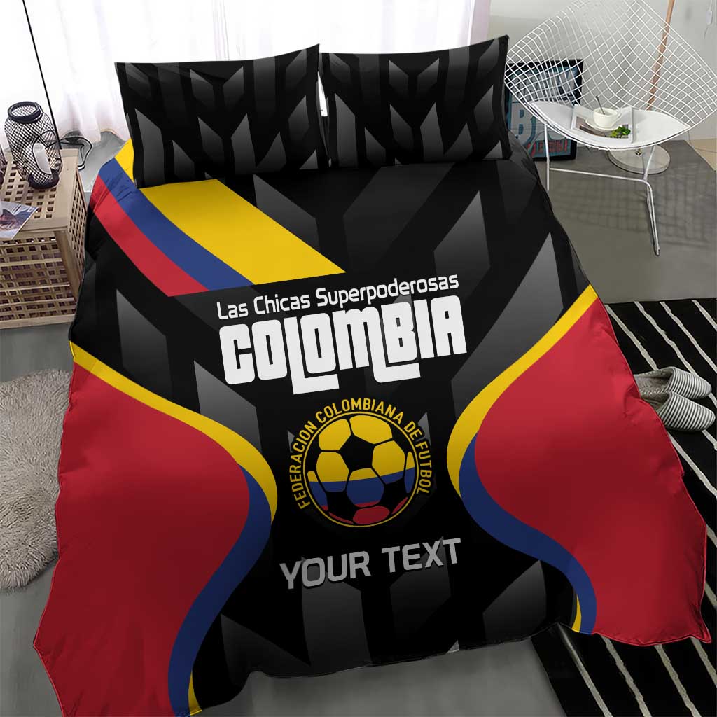 Custom Colombia Football Bedding Set Vamos Las Chicas Superpoderosas - Wonder Print Shop
