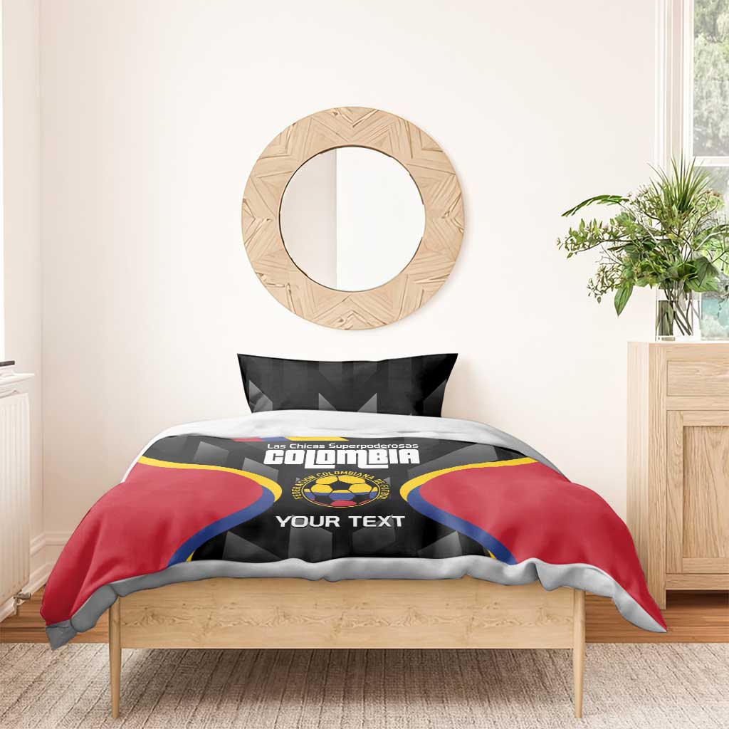 Custom Colombia Football Bedding Set Vamos Las Chicas Superpoderosas - Wonder Print Shop