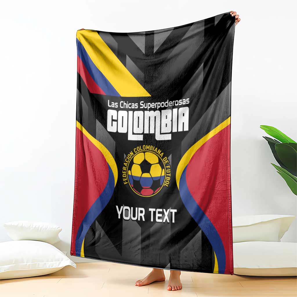 Custom Colombia Football Blanket Vamos Las Chicas Superpoderosas - Wonder Print Shop