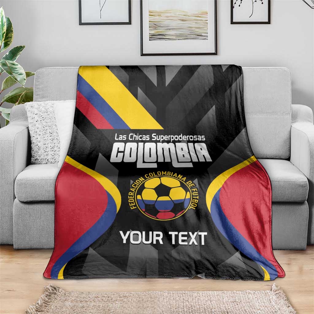 Custom Colombia Football Blanket Vamos Las Chicas Superpoderosas - Wonder Print Shop