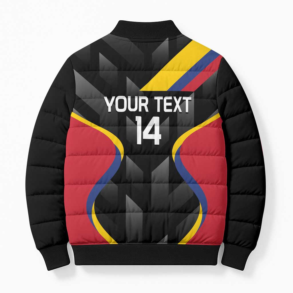 Custom Colombia Football Bomber Puffer Jacket Vamos Las Chicas Superpoderosas - Wonder Print Shop