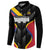 Custom Colombia Football Button Sweatshirt Vamos Las Chicas Superpoderosas - Wonder Print Shop