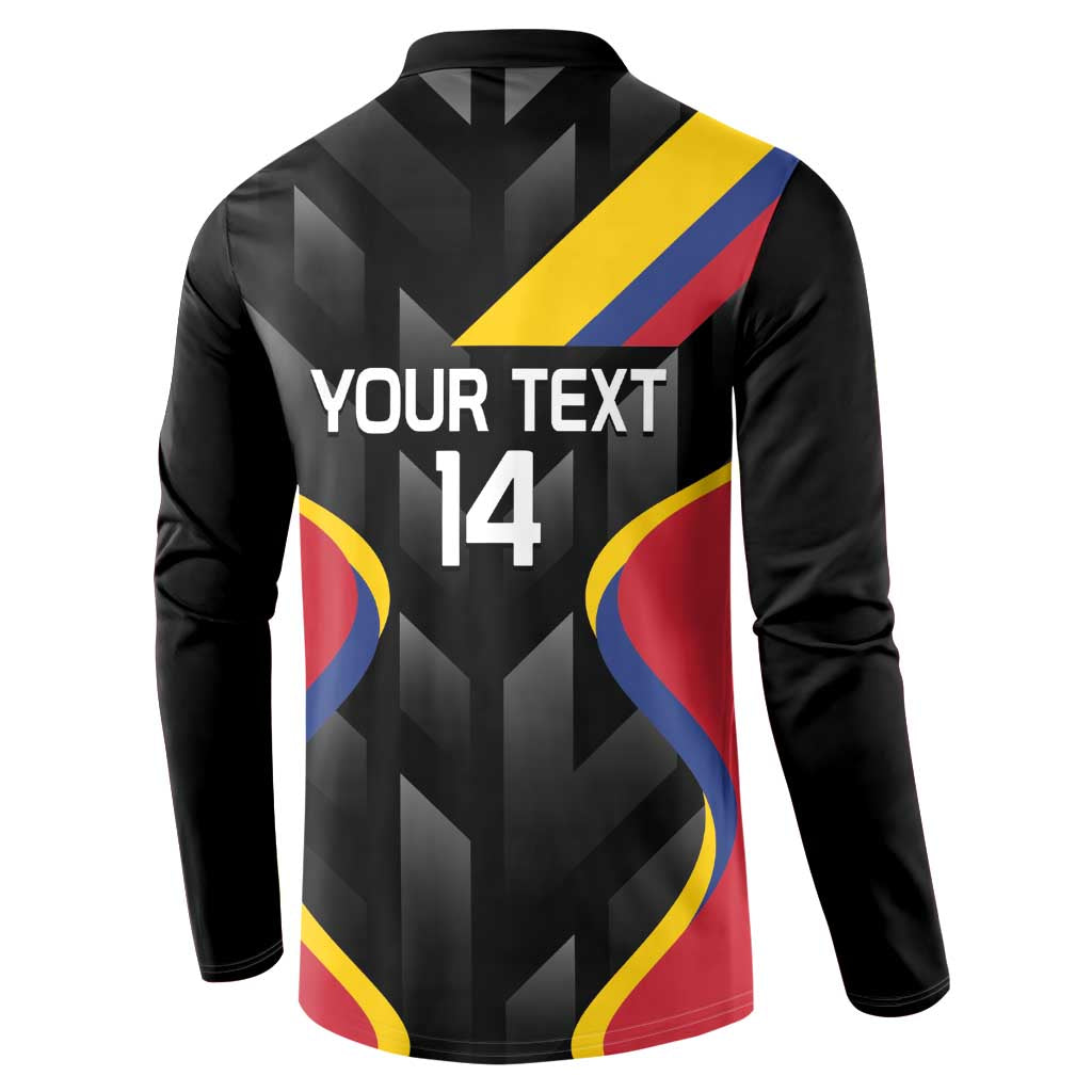 Custom Colombia Football Button Sweatshirt Vamos Las Chicas Superpoderosas - Wonder Print Shop