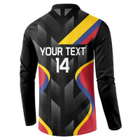 Custom Colombia Football Button Sweatshirt Vamos Las Chicas Superpoderosas - Wonder Print Shop