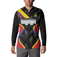 Custom Colombia Football Button Sweatshirt Vamos Las Chicas Superpoderosas - Wonder Print Shop