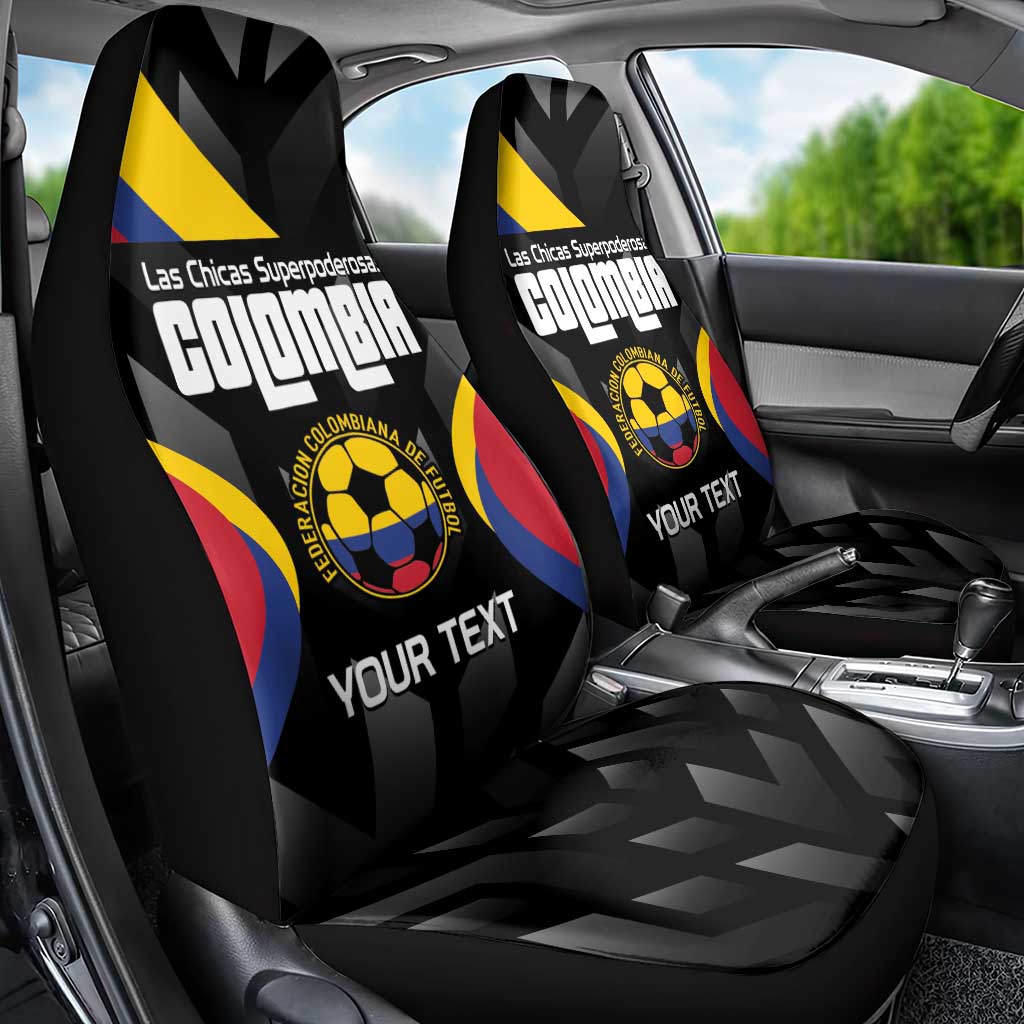 Custom Colombia Football Car Seat Cover Vamos Las Chicas Superpoderosas - Wonder Print Shop