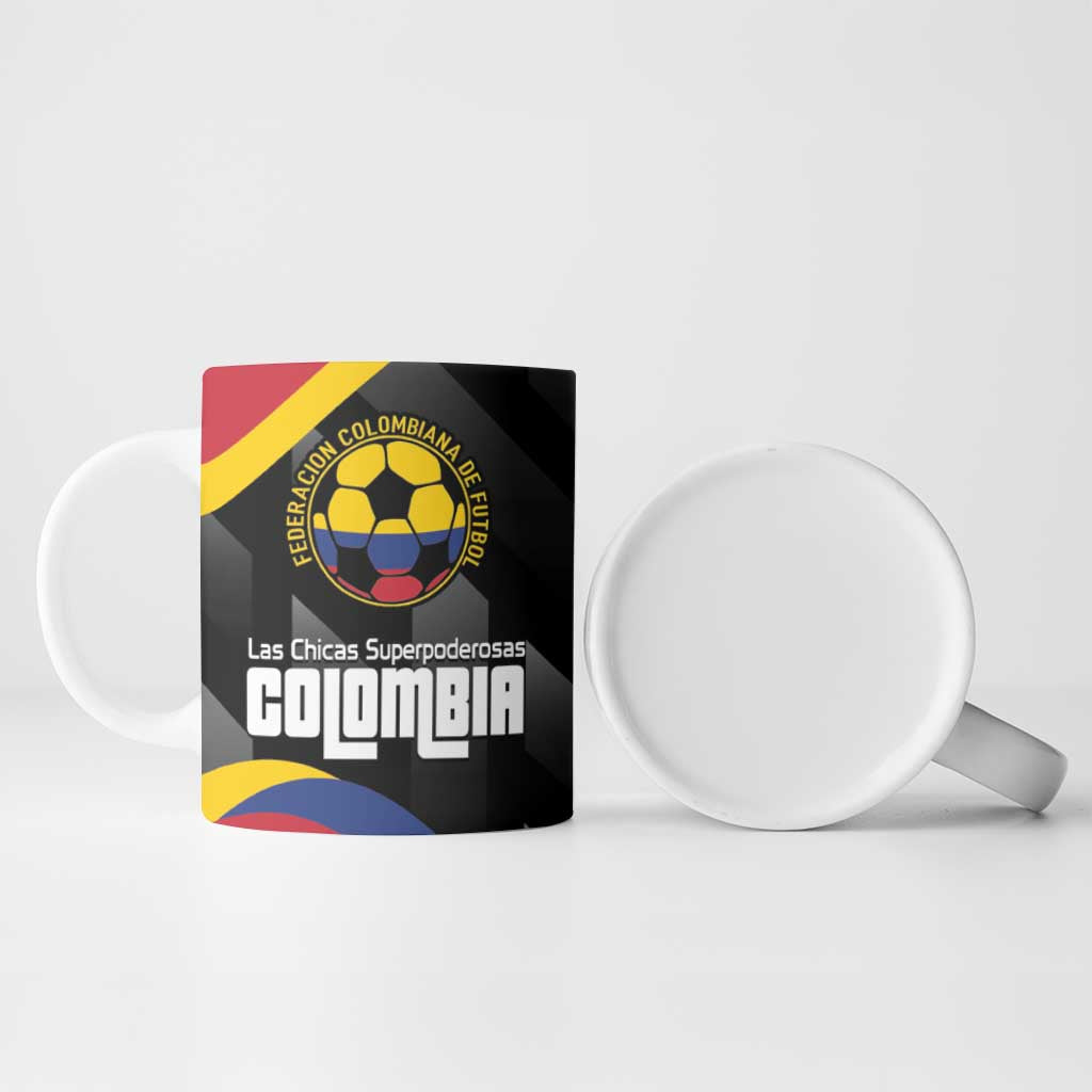 Custom Colombia Football Ceramic Mug Vamos Las Chicas Superpoderosas - Wonder Print Shop