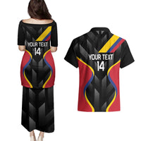 Custom Colombia Football Couples Matching Puletasi and Hawaiian Shirt Vamos Las Chicas Superpoderosas - Wonder Print Shop