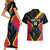 Custom Colombia Football Couples Matching Short Sleeve Bodycon Dress and Hawaiian Shirt Vamos Las Chicas Superpoderosas - Wonder Print Shop