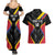 Custom Colombia Football Couples Matching Summer Maxi Dress and Hawaiian Shirt Vamos Las Chicas Superpoderosas - Wonder Print Shop