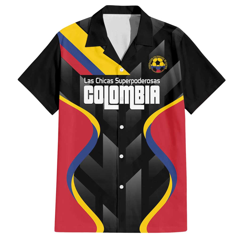 Custom Colombia Football Family Matching Off Shoulder Maxi Dress and Hawaiian Shirt Vamos Las Chicas Superpoderosas - Wonder Print Shop