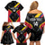Custom Colombia Football Family Matching Off Shoulder Short Dress and Hawaiian Shirt Vamos Las Chicas Superpoderosas - Wonder Print Shop