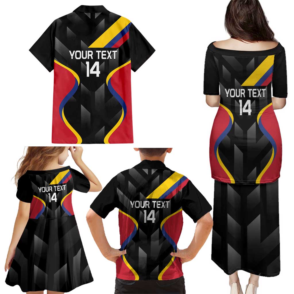 Custom Colombia Football Family Matching Puletasi and Hawaiian Shirt Vamos Las Chicas Superpoderosas - Wonder Print Shop