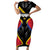 Custom Colombia Football Family Matching Short Sleeve Bodycon Dress and Hawaiian Shirt Vamos Las Chicas Superpoderosas - Wonder Print Shop