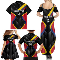 Custom Colombia Football Family Matching Summer Maxi Dress and Hawaiian Shirt Vamos Las Chicas Superpoderosas - Wonder Print Shop