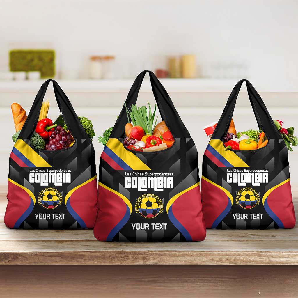 Custom Colombia Football Grocery Bag Vamos Las Chicas Superpoderosas - Wonder Print Shop