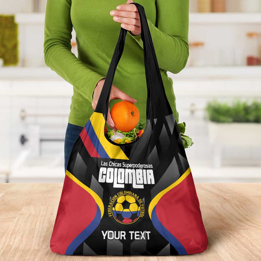 Custom Colombia Football Grocery Bag Vamos Las Chicas Superpoderosas - Wonder Print Shop