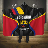 Custom Colombia Football Hooded Blanket Vamos Las Chicas Superpoderosas - Wonder Print Shop