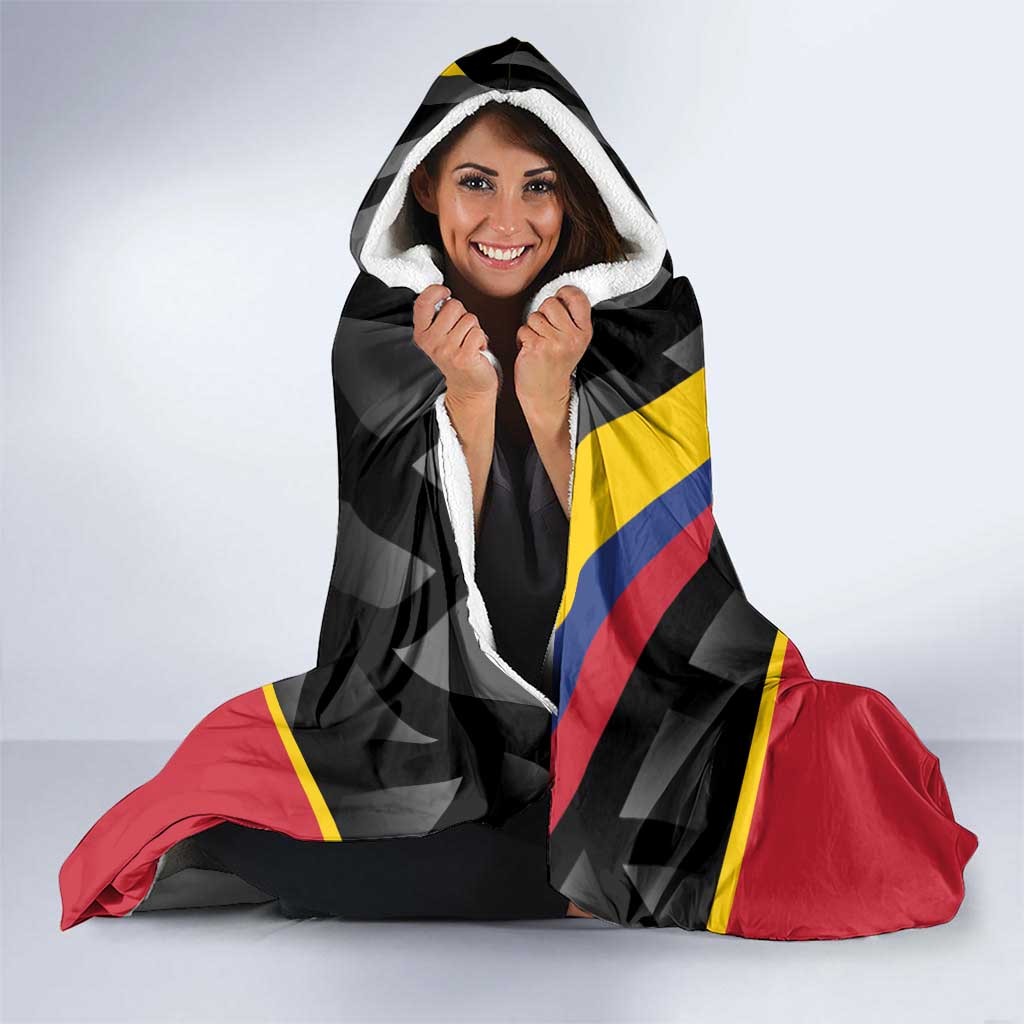 Custom Colombia Football Hooded Blanket Vamos Las Chicas Superpoderosas - Wonder Print Shop