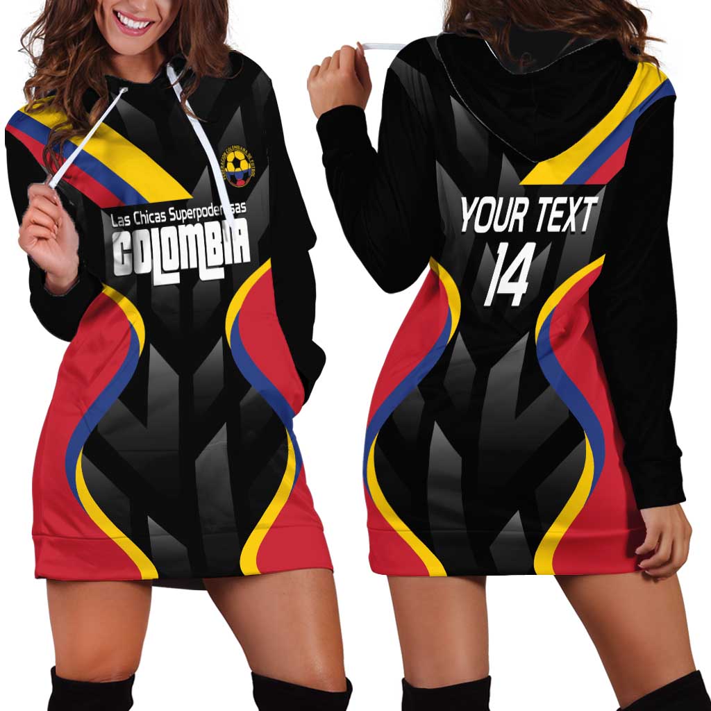 Custom Colombia Football Hoodie Dress Vamos Las Chicas Superpoderosas - Wonder Print Shop