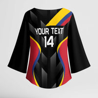 Custom Colombia Football Kimono Sleeve Blouse Vamos Las Chicas Superpoderosas - Wonder Print Shop
