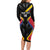 Custom Colombia Football Long Sleeve Bodycon Dress Vamos Las Chicas Superpoderosas - Wonder Print Shop
