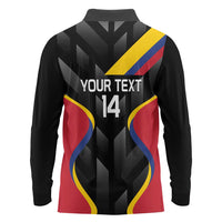 Custom Colombia Football Long Sleeve Polo Shirt Vamos Las Chicas Superpoderosas - Wonder Print Shop