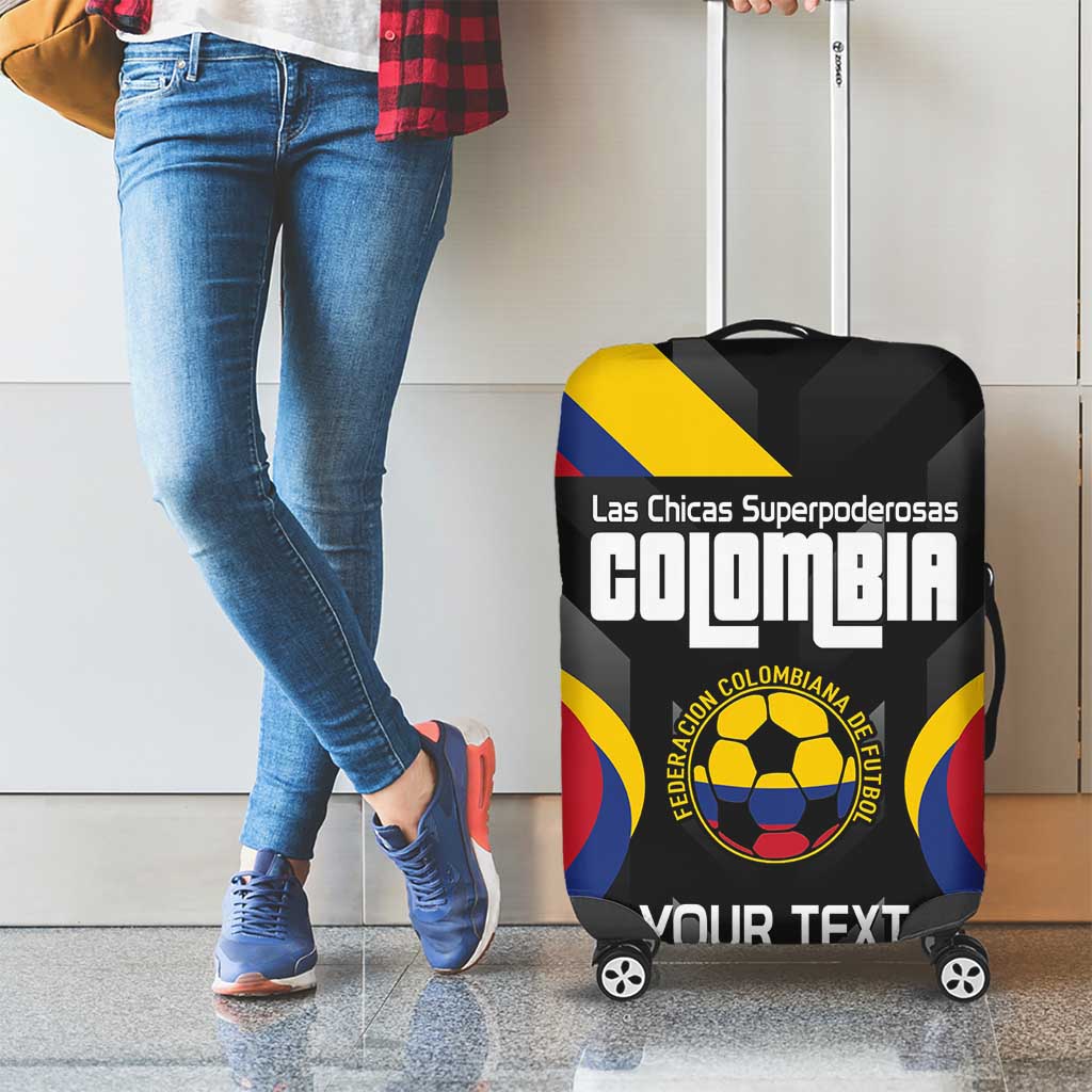 Custom Colombia Football Luggage Cover Vamos Las Chicas Superpoderosas - Wonder Print Shop