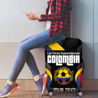 Custom Colombia Football Luggage Cover Vamos Las Chicas Superpoderosas - Wonder Print Shop