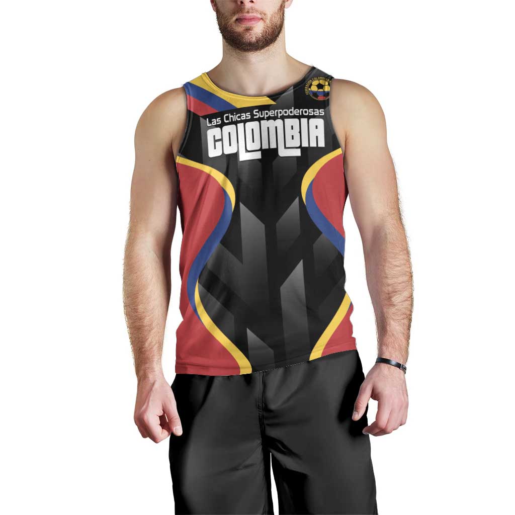 Custom Colombia Football Men Tank Top Vamos Las Chicas Superpoderosas - Wonder Print Shop