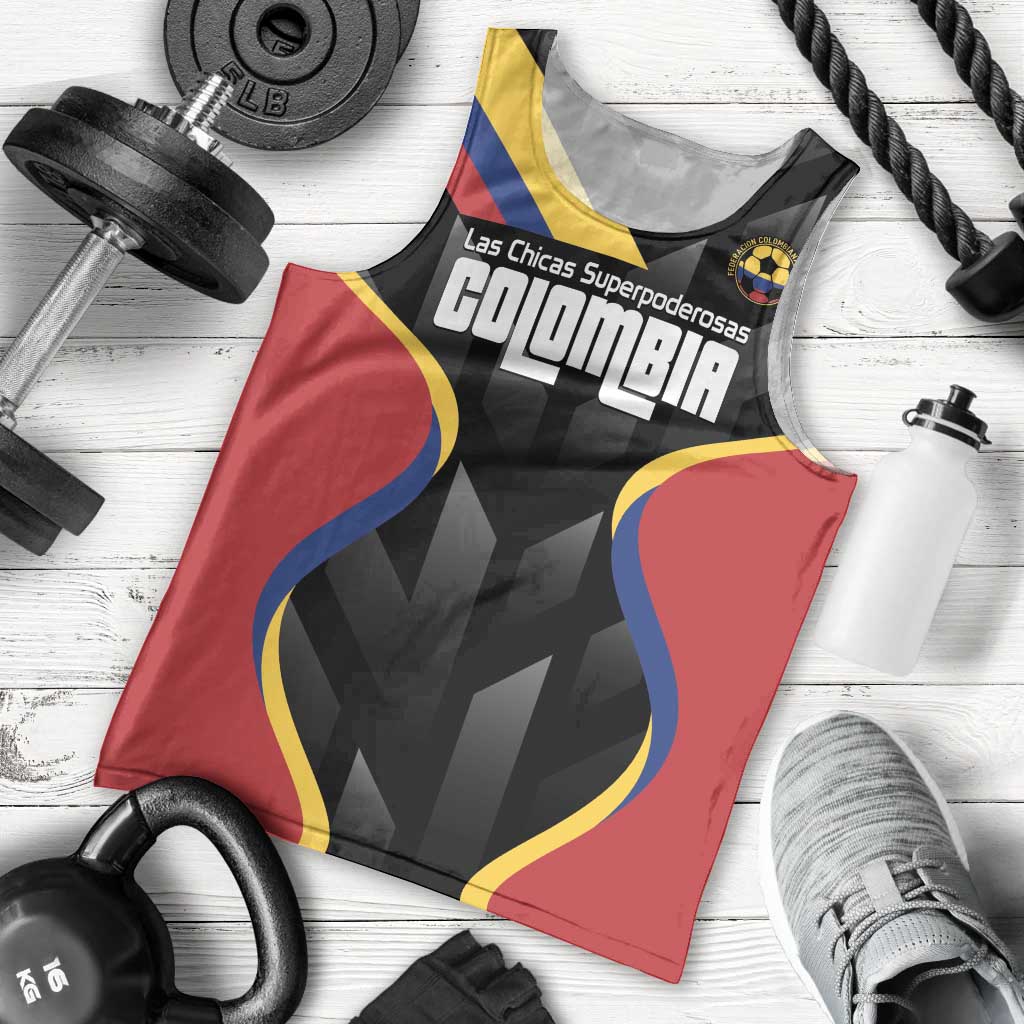 Custom Colombia Football Men Tank Top Vamos Las Chicas Superpoderosas - Wonder Print Shop