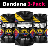 Custom Colombia Football Neck Gaiter Vamos Las Chicas Superpoderosas - Wonder Print Shop