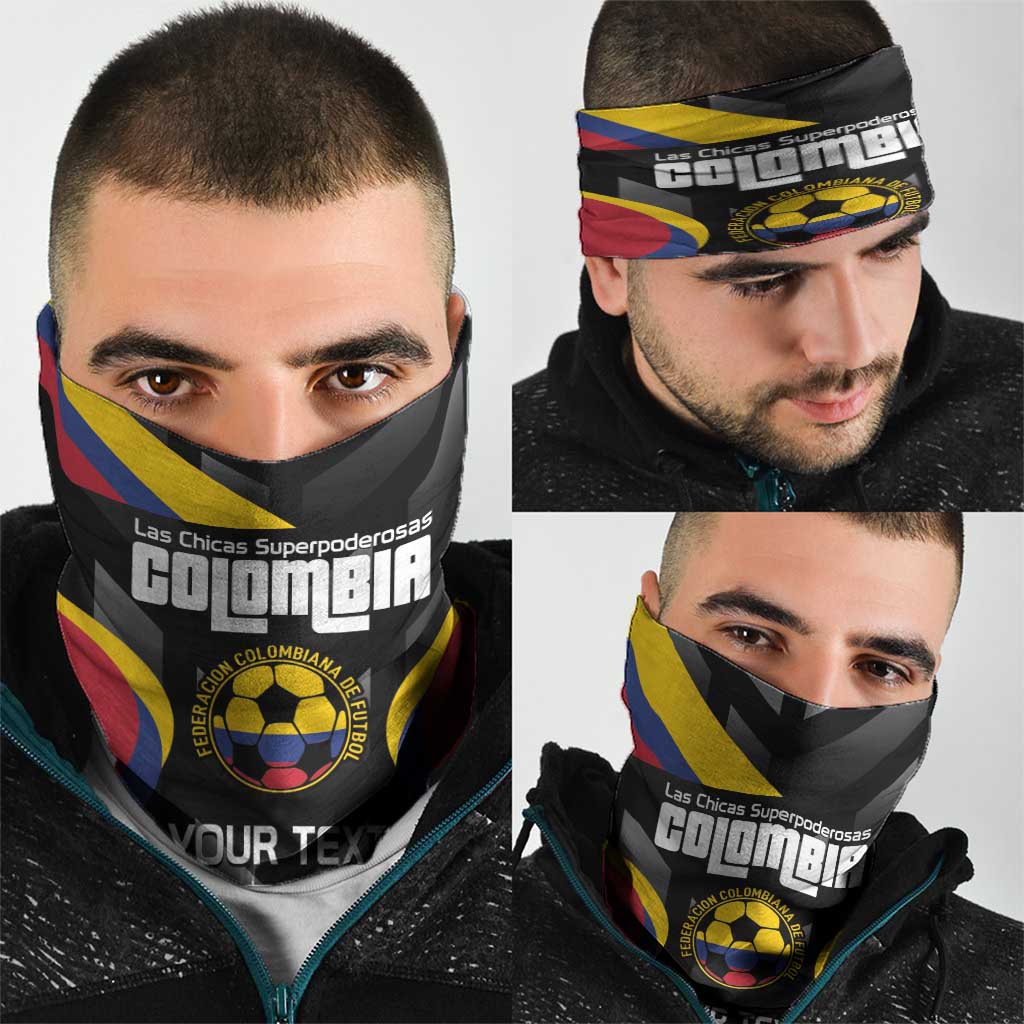 Custom Colombia Football Neck Gaiter Vamos Las Chicas Superpoderosas - Wonder Print Shop