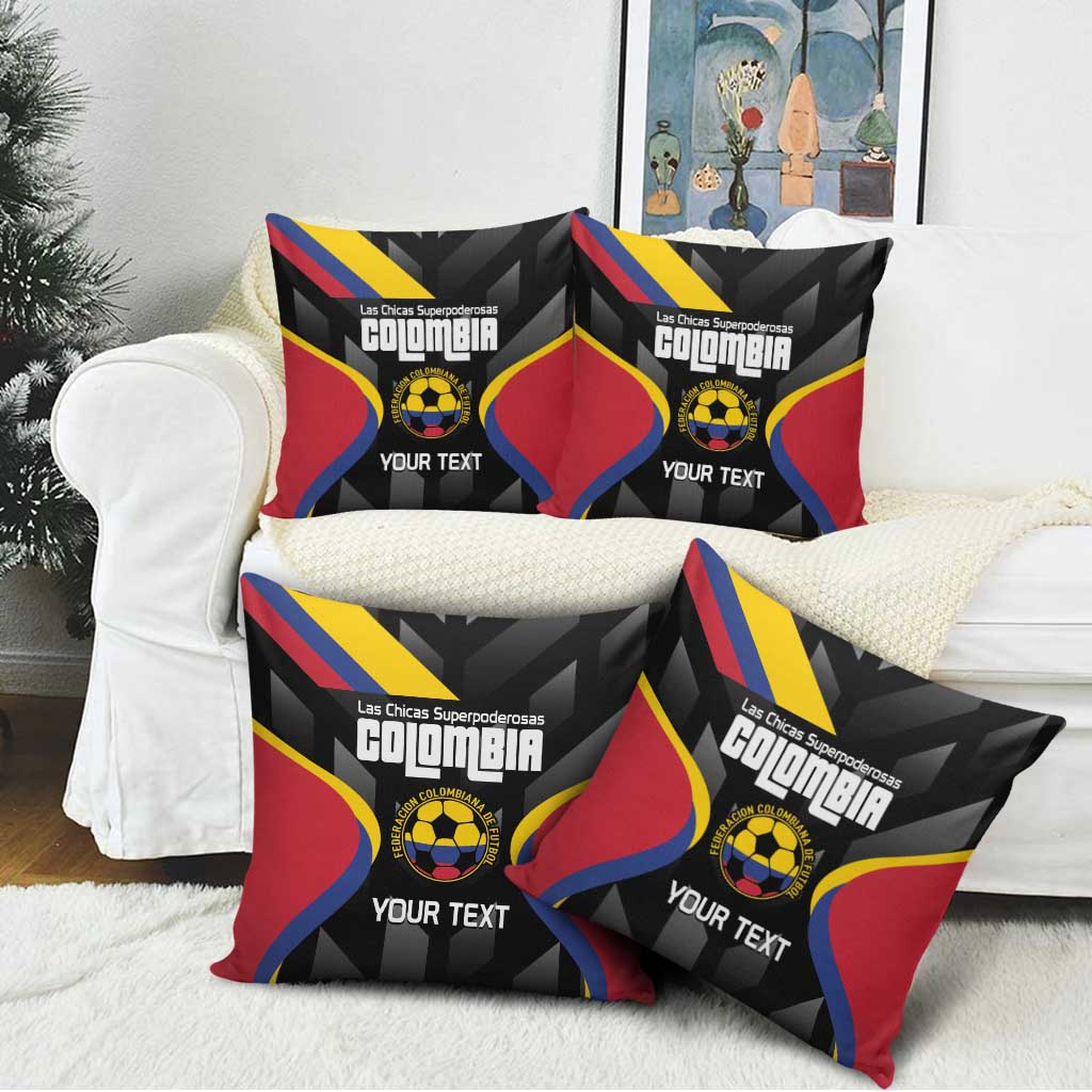 Custom Colombia Football Pillow Cover Vamos Las Chicas Superpoderosas - Wonder Print Shop