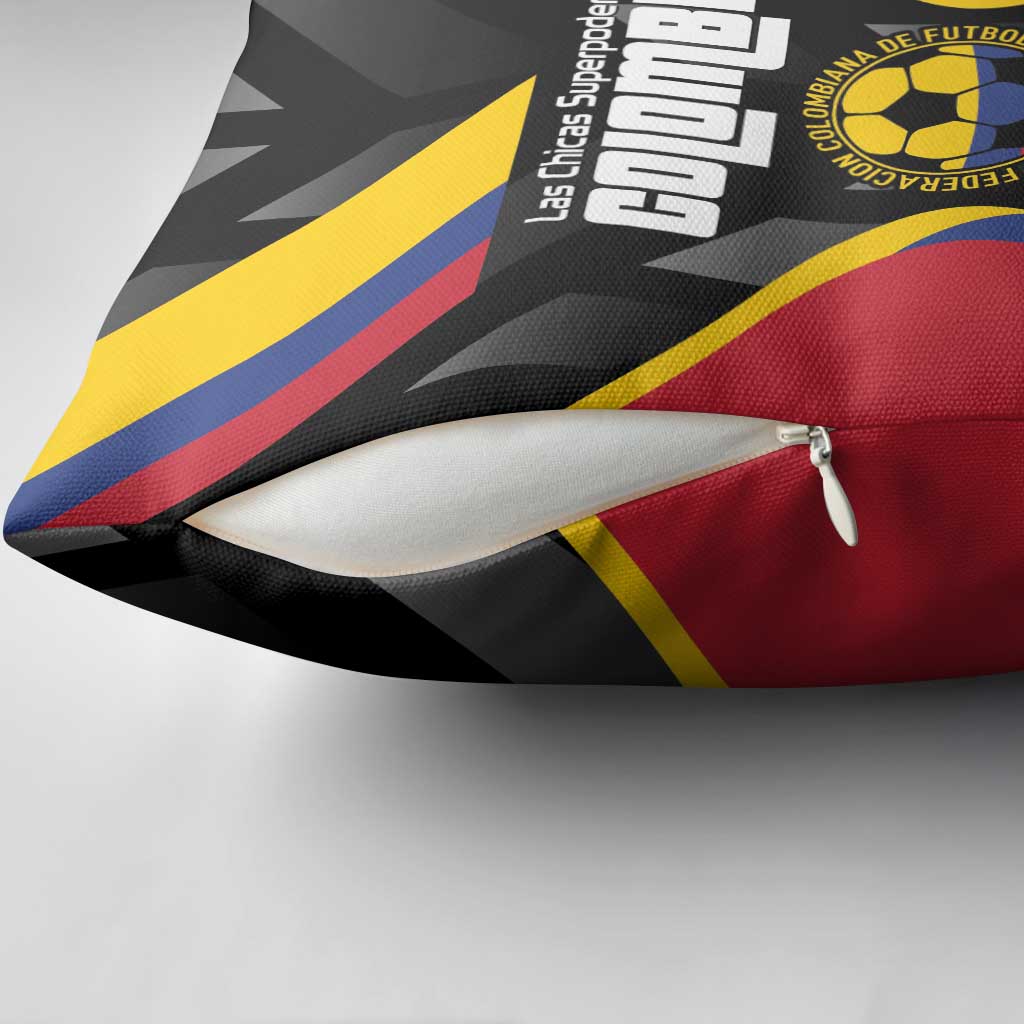 Custom Colombia Football Pillow Cover Vamos Las Chicas Superpoderosas - Wonder Print Shop
