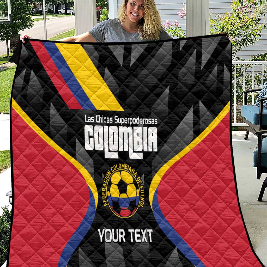 Custom Colombia Football Quilt Vamos Las Chicas Superpoderosas - Wonder Print Shop