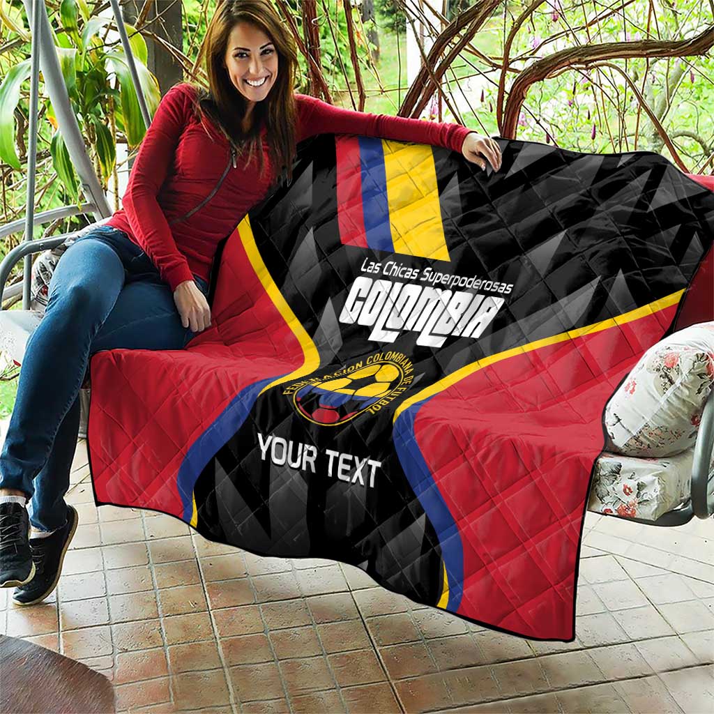 Custom Colombia Football Quilt Vamos Las Chicas Superpoderosas - Wonder Print Shop