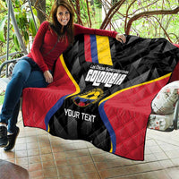 Custom Colombia Football Quilt Vamos Las Chicas Superpoderosas - Wonder Print Shop