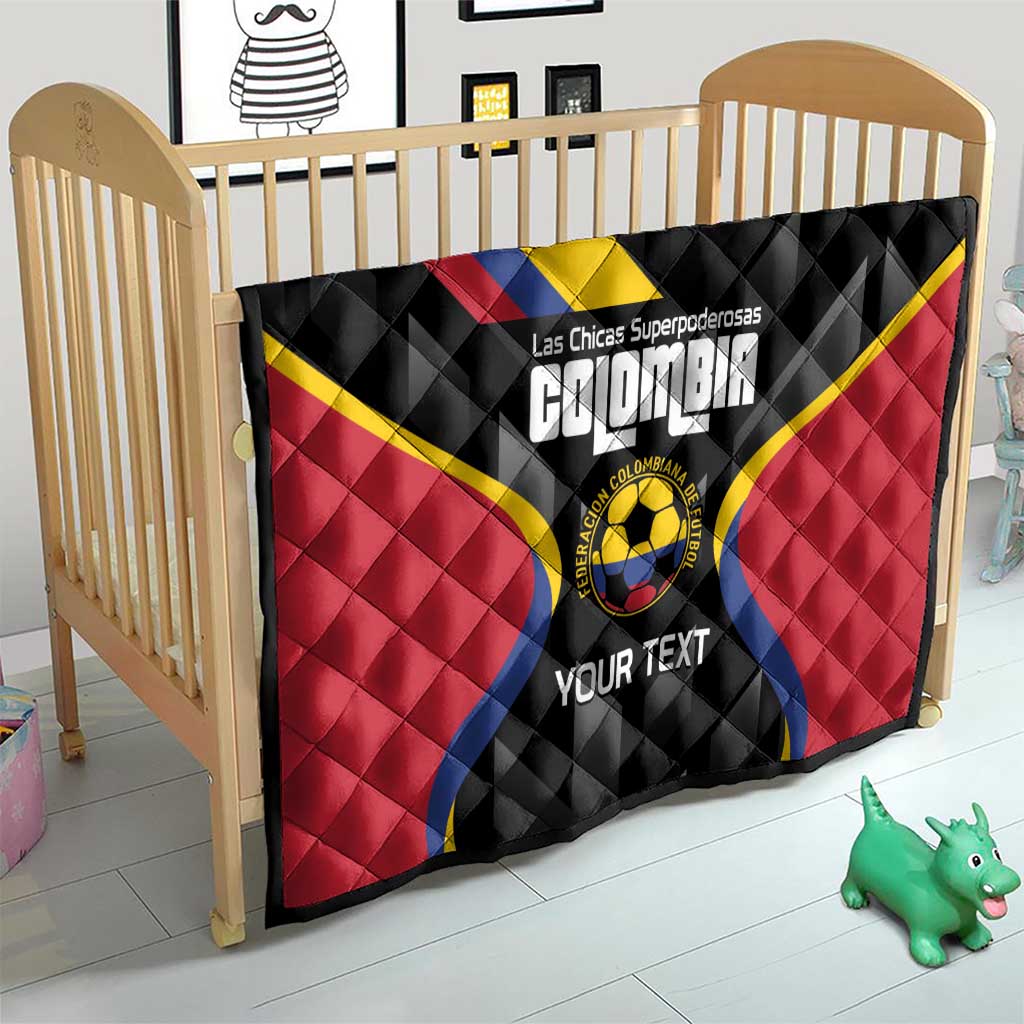 Custom Colombia Football Quilt Vamos Las Chicas Superpoderosas - Wonder Print Shop