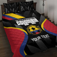 Custom Colombia Football Quilt Bed Set Vamos Las Chicas Superpoderosas - Wonder Print Shop