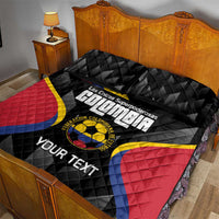 Custom Colombia Football Quilt Bed Set Vamos Las Chicas Superpoderosas - Wonder Print Shop