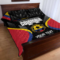 Custom Colombia Football Quilt Bed Set Vamos Las Chicas Superpoderosas - Wonder Print Shop